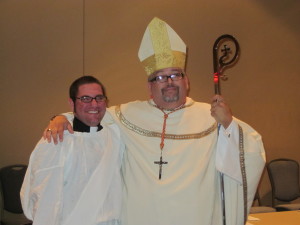 Deacon Kearns with Archbishop Michael Seneco